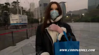 Rubber Doll Alone Outdoors
