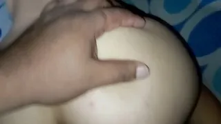 spreads her legs while talking to her husband