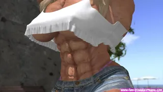anime muscle woman
