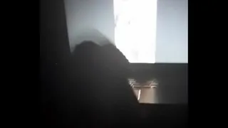 Masturbating hot watching video on notebook