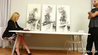 Sara Jay is a diligent human resource lady that strives to keep employees happy! When she can't give Macana the raise he wants, she gives him her pussy instead! Full Video & More @ SaraJay.com!