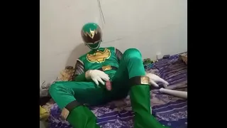 Knight in hand masturbating sword