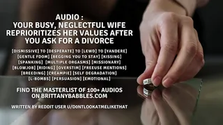 Erotic Audio For Men: Lonely Husband Listener Asks His Wife For A Divorce, But She Refuses and Tries to Win You Back