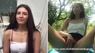 Line enjoys some public masturbation