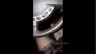Masturbating with a banana in the outdoor