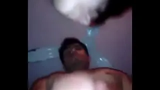 Young people having intense sex in bed
