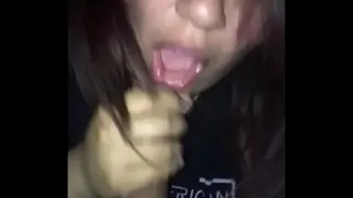 Mexican bbw sucks bbc