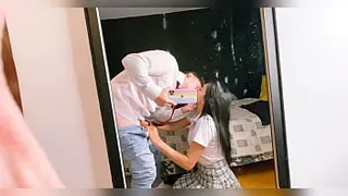 MY BEST FRIEND WITH A HOUSE ONLY ASKS ME FOR A STUDENT DRESS TO IMITATE THE NETFLIX ELITE SERIES AND WE END UP FUCKING HARD ON HER BED