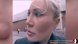 Blonde German MILF big titty fuck and sex