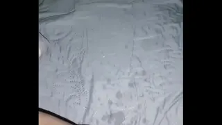 She masturbates and runs off because she is so wet