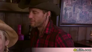 Quickie fuck time in the pub with a busty MILF