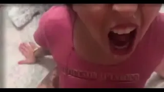 in the morning I gave a lot of milk in the naughty's mouth