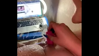 Super horny alone in room squirting all over place