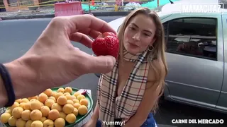 CARNEDELMERCADO - Anastasia Rey - Busty MILF Picked Up For A Porn Movie With Two Guys
