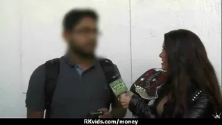 Amateur girl accepts cash for sex from stranger 28