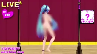 Hatsune miku getting naked solo