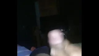 looking at the photos and videos of a brunette and giving her the cum