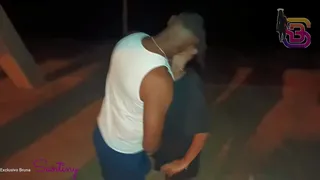 This naughty hottie has sex on the street and almost couldn't handle the huge cock