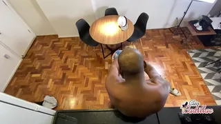 CLEO CADILLAC BEING BUTTED ON THE KITCHEN FLOOR BY HER BOSS