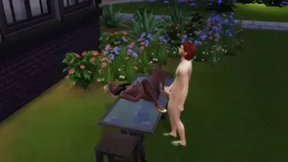A dark-skinned neighbor came to visit a redhead, but instead of salt he had only a penis