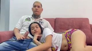 I invite my little stepsister over to watch movies so I can fuck her and cum in her ass.