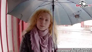Normal German persuaded to have sex movie on the street