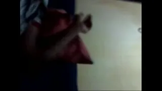 Playing while his brother is in the bath.
