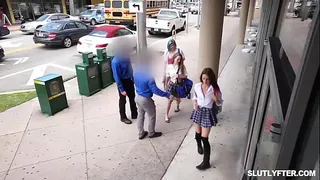 Jmac is feeding Lucie Cline his monster cock