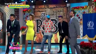 Ingrid Coronado Butt In Yellow Fitted Minidress VLA 11dic17