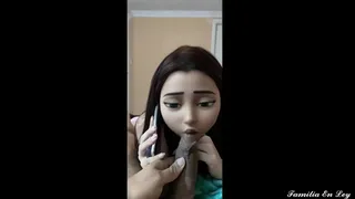 My step Sister-in-Law is my Whore She Sucks My Cock While Talking to Her Husband on the Phone NTR