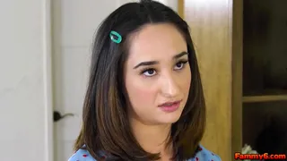 Grounded teen Isabella Nice let her stepdad fucks her holes hard