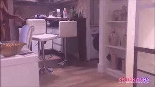 on stool - my brand new wife stoking her black friend to break her ass - complete no red