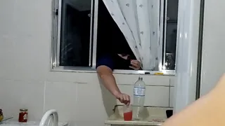 Thief entered the house of the young woman and fucked her