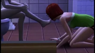 Nerdy married woman cheats with another woman in public