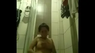 She masturbates in the bathroom