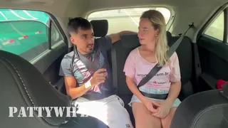 While the cuckold drives I give it to another in the back seat of the car