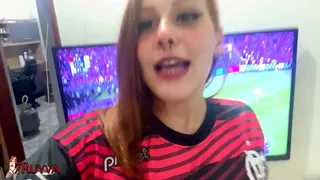 This new one interferes with her husband watching the game in a very tasty way