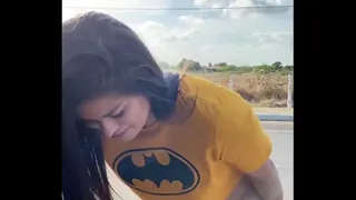 Young girl running naked in João Pessoa