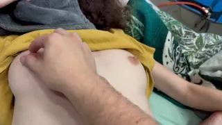 Playing with boobs