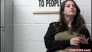 Teenie brunette is one shoplifter who got caught stealing items - but fear not! she is getting fucked well by big dick cop