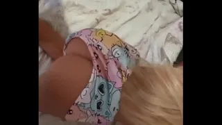 Hot stepmom bends over and shoves her stepson's face in her sweet muff from behind (SEX TOY)
