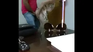 White slut office sex