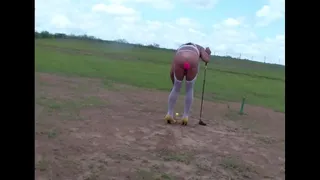 Tranny Swinging a club