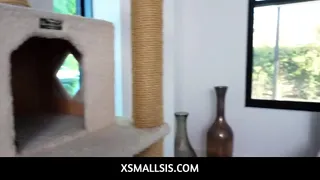 Stepsister Claire Roos sneaks into her stepbros room to masturbate and hump on his pillows