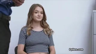 Busty pilfer caught and fucked at the office