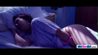 Brunette patient meets the busty milf night nurse and is confused that she gets oral.Her standard nurse comes in and joins.The babes lick and facesit