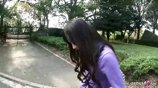 Skinny Asian Teen Pickup and Talk to Suck in POV