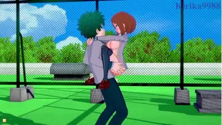 Ochako Uraraka and Izuku Midoriya have intense sex - My Hero Academia Hentai