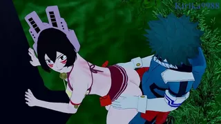 Shino Sosaki (Mandalay) and Mei Hatsume and Izuku Midoriya intense sex. - My Hero Academia Hentai