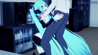 Hatsune Miku and Kagamine Rin intense sex. - VOCALOID Hentai